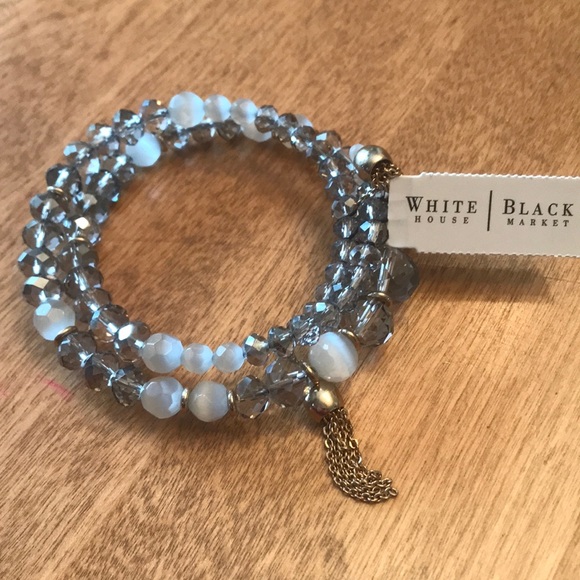 White House Black Market Jewelry - White House Black Market Crystal Coil Bracelet